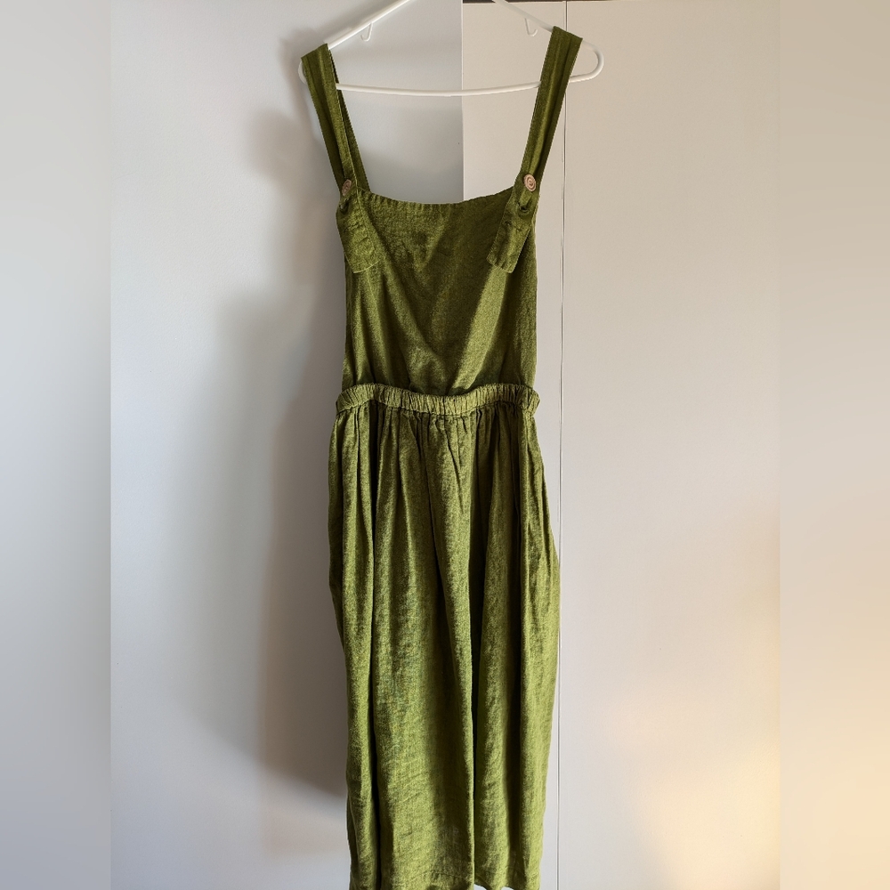 Etsy Maker Linen Pinafore Dress